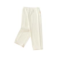 巴拉巴拉童装儿童长裤女童2024秋装款雪尼尔直筒裤子 奶白10501 140cm