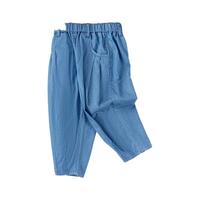 巴拉巴拉儿童裤子男童夏装2024童装宝宝长裤女童牛仔裤潮208224108209 牛仔中蓝88201 110cm