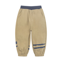 M.Latin/马拉丁童装儿童裤子24夏男小童撞色手绘印花牛仔长裤 卡其 100cm