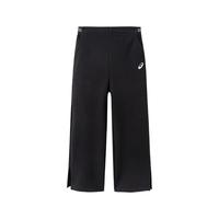 asics亚瑟士【商城同款】童装女生阔腿长裤修饰腿型运动裤子 001黑色 120cm