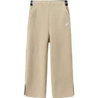 asics亚瑟士【商城同款】童装女生阔腿长裤修饰腿型运动裤子 8858卡其 120cm