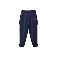 丽婴房（Les enphants）儿童运动裤男童女童长裤2024卫裤春秋款撞色束脚裤 深藏青 110cm