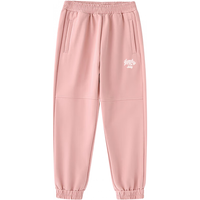 Jeep吉普童装儿童工装裤2024秋季男女童户外简约宽松休闲长裤 雾粉 150cm 【身高 145-155】