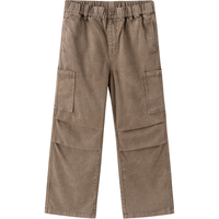 巴拉巴拉女童牛仔裤宽松直筒裤秋2024裤子工装裤 咖色调00355 165cm