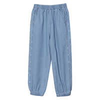 IVY HOUSE常春藤儿童装男童2024夏季  舒弹老花拼接牛仔休闲裤时尚百搭 牛仔蓝 110cm