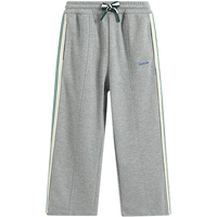 英氏（YEEHOO）女童裤子儿童阔腿裤中大童百搭休闲裤时尚运动宽松长裤 花灰 140 