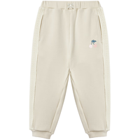 全棉时代2024秋女幼童针织长裤 浅咖杏 130cm