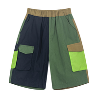 M.Latin/马拉丁童装儿童裤子24年夏装男大童拼接轻波时髦梭织中裤 橄榄绿 130cm