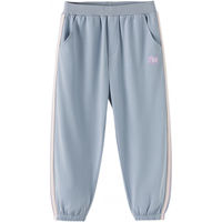 戴维贝拉（DAVE＆BELLA）儿童裤子女童休闲裤凉感中大童运动裤女孩长裤2024夏装童裤 冰蓝色 140cm（身高130-140cm）