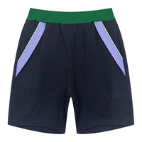 M.Latin/马拉丁童装男小童针织中裤茧型裤型拼接吸湿舒适裤子 藏青 90cm