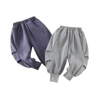 齐齐熊 cicibear男童卫裤儿童裤子春秋款2024宝宝运动裤小童束脚休闲裤 岩石灰 130cm