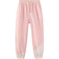 asics亚瑟士童装春季薄款运动裤子拼色时尚长裤梭织工裤2025 粉色0620 170