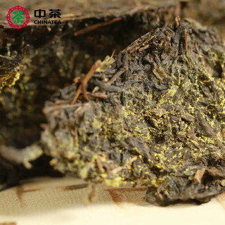 中茶 湖南安化黑茶 三年陈金花手筑茯砖茶 1kg 礼盒装