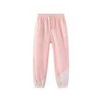 asics亚瑟士童装春季薄款运动裤子拼色时尚长裤梭织工裤2025 粉色0620 150