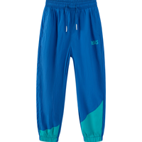 asics亚瑟士童装春季薄款运动裤子拼色时尚长裤梭织工裤2025 蓝色1406 150