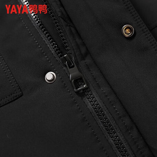 鸭鸭（YAYA）羽绒服男短款连帽厚款保暖中青年2025冬季新年户外工装外套 绿色 L 175(120-135斤)