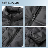 才子(TRIES)男士轻量立领羽绒服轻盈无感式保暖90%鸭绒填充秋冬通勤便携外套 黑色 XL (180/96A)