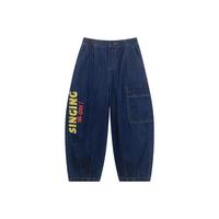 M.Latin/马拉丁童装裤子24年春男大童蓝精灵牛仔长裤 牛仔深蓝 160cm