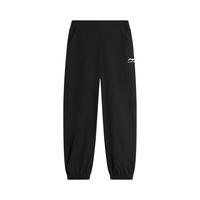李宁 LI-NING童装儿童运动裤子男小童运动生活系列束脚速干舒适运动长裤5 黑色 130