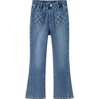 巴拉巴拉童装儿童牛仔裤女童2024秋装款洋气喇叭长裤 牛仔中蓝88201 160cm