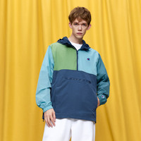 Champion冠军夹克男秋冬美式复古刺绣拼色连帽运动短外套女潮流 蓝色拼接 XXL