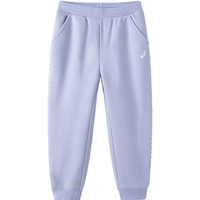 asics/亚瑟士童装2024年秋冬季针织卫裤加绒加厚保暖运动长裤 8864流光紫 140cm