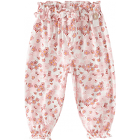 戴维贝拉（DAVE＆BELLA）儿童防蚊裤夏季薄款女童裤子休闲小童长裤2024夏装童裤束脚裤 樱花印花 130cm(身高120-130cm)