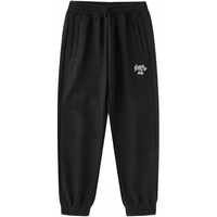 Jeep吉普童装儿童工装裤2024秋季男女童户外简约宽松休闲长裤 黑色 170cm 【身高 165-175】