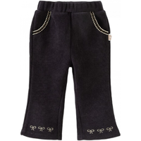 戴维贝拉（DAVE＆BELLA）小童休闲裤小香风女童长裤洋气女宝宝裤子冬季童裤儿童微喇裤 深灰色 110cm（身高100-110cm）