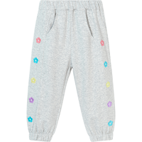 贝贝怡儿童运动裤春季女宝宝休闲束脚裤宽松中大童春秋裤子 米白 101