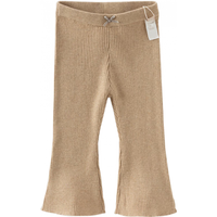 戴维贝拉(DAVE&BELLA)童裤微喇女童毛线裤秋季女宝宝长裤儿童休闲裤洋气小童裤子 卡其色 100cm(身高90-100cm)