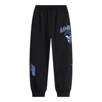 李宁 LI-NING童装儿童运动裤子男小童24年宽松束脚卫裤长裤YKLU222 黑色-1 120