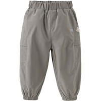 戴维贝拉（DAVE＆BELLA）儿童工装裤加绒小童裤子防水男童长裤2024冬季女宝宝休闲裤 烟灰色 120cm（身高110-120cm）