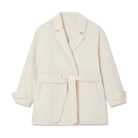 限尺码：LILY 绵羊毛骆驼绒气质通勤腰带毛呢外套大衣小个子