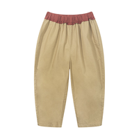 M.Latin/马拉丁童装24夏女大童撞色灯笼裤梭织长裤 卡其 110cm