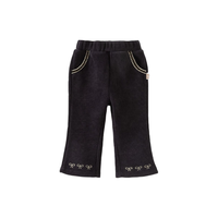 戴维贝拉（DAVE＆BELLA）小童休闲裤小香风女童长裤洋气女宝宝裤子冬季童裤儿童微喇裤 深灰色 120cm（身高110-120cm）