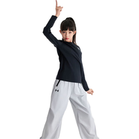 安德玛（Under Armour）童装男女中大童休闲体训裤透气宽松户外运动长裤工装裤243223128 浅灰 170cm