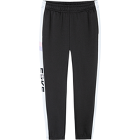 鸿星尔克(ERKE)鸿星尔克儿童裤子男女童秋季长裤舒适亲肤儿童运动裤针织裤 正黑/梦幻粉-女童 140