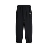 李宁 LI-NING童装卫裤男大童2024简约小LOGO百搭束脚运动裤子YKLU251 黑色-2 150cm