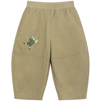 M.Latin/马拉丁童装儿童裤子24夏装男女小童小熊印花口袋梭织中裤 卡其 90cm