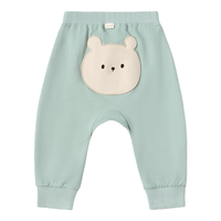 尼多熊2024春季宝宝裤子男女宝弹力棉质婴儿外出长裤 蓝绿小熊 73cm
