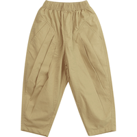 纯一良品（CUNYI）童装儿童梭织裤男童长裤2024春季中小童云感时尚萝卜裤 卡其 90cm