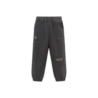 贝贝怡裤子男童休闲长裤2024秋季儿童春中大童春秋款束脚童装 碳灰色 120cm