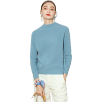 PLUS会员：皮皮狗 100%山羊绒 连领插肩袖韩版套头上衣内搭纯色加厚针织衫