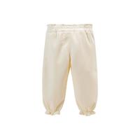 贝贝怡童装女童裤子春秋款长裤2024儿童外穿甜美卫裤女孩休闲裤 米白 120cm