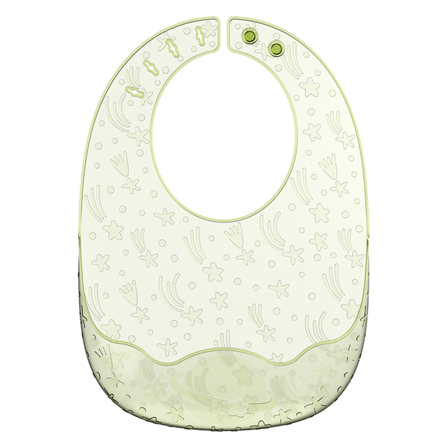 LOCK&LOCK 围兜婴儿围嘴儿童吃饭防水硅胶饭兜宝宝幼儿辅食零食餐兜