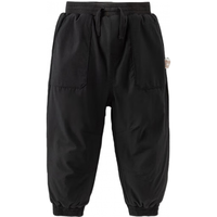 戴维贝拉（DAVE＆BELLA）冬季加绒儿童裤子女童工装裤小童休闲长裤男宝宝束脚裤童裤 黑色 100cm（身高90-100cm）