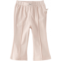 戴维贝拉（DAVE＆BELLA）儿童休闲裤洋气宝宝裤子女童九分裤小童喇叭裤2024夏季童裤 粉色 90cm（身高80-90cm）