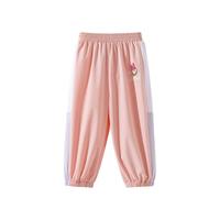 迪士尼宝宝儿童卡通长裤防蚊裤时尚休闲舒适透气卡通裤子夏季 ZD2EK008浅粉 130