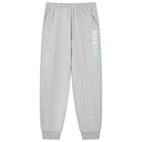 乔丹QIAODAN童装针织长裤2024年冬季薄绒女中大童 BC04浅花灰 130CM